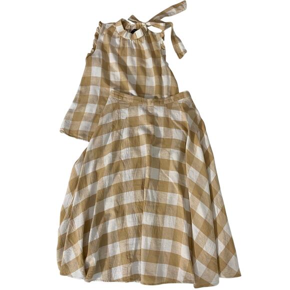 Who What Wear Gingham 2 pc dress size 6/M - Picture 1 of 7